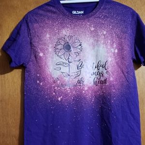 New Gildan Purple Shirt with Inspirational vinyl Design
